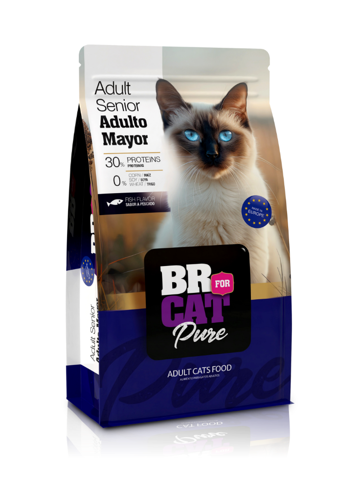 BR FOR CAT  PURE ADULTO SENIOR X 3 KILOS.