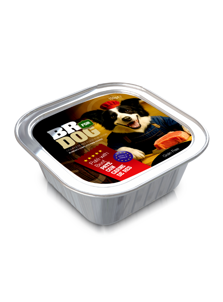 BR FOR DOG PATE CON CARNE DE RES X 150 GRS.
