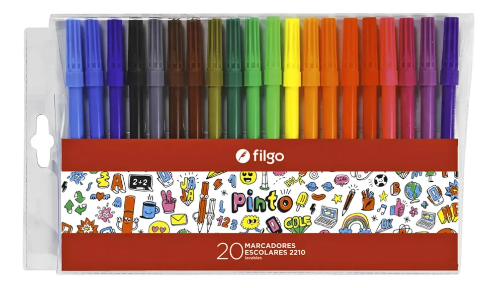 MARCADOR ESCOLAR FILGO X20 UNIDADES