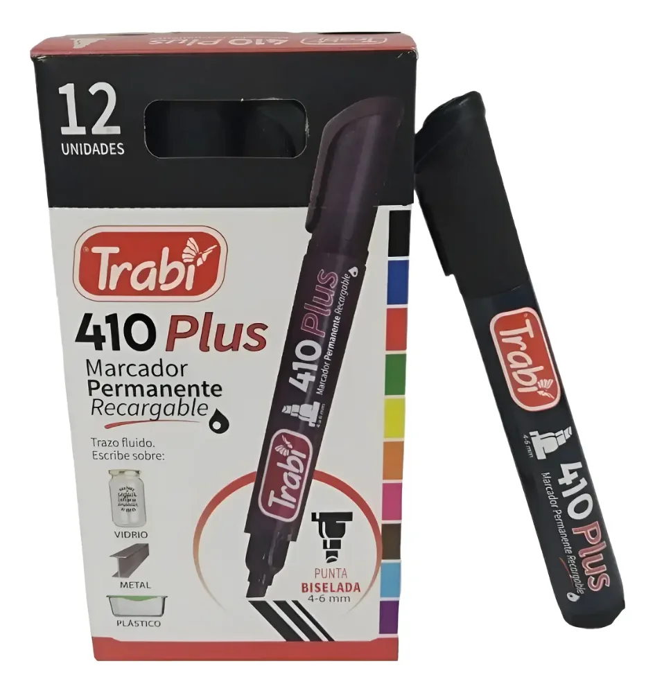 MARCADOR PERMANENTE TRABI 410 X 12 UNIDADES