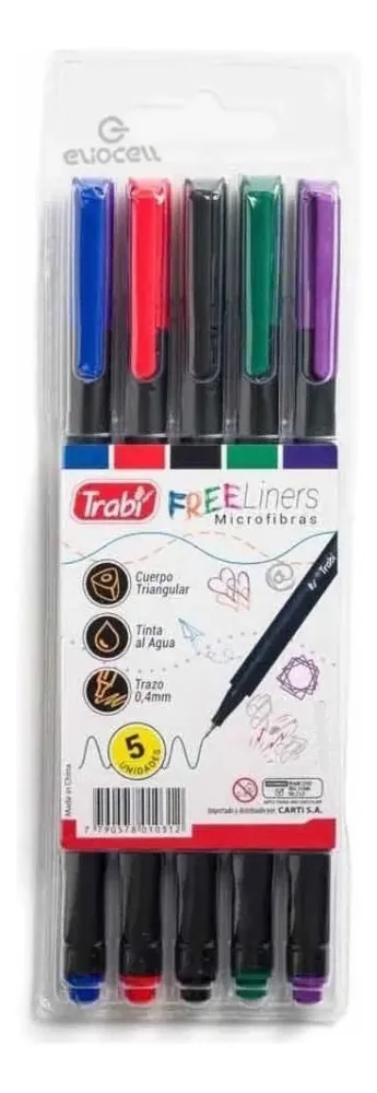 MICROFIBRA TRABI FREE LINERS X5 SURTIDO