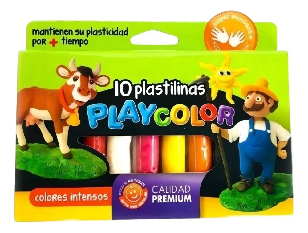 PLASTILINA PLAYCOLOR X1O UNIDADES