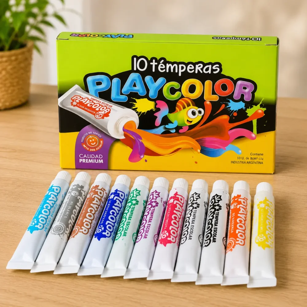 TEMPERA PLAYCOLOR POMO 8CC X10 UNIDADES