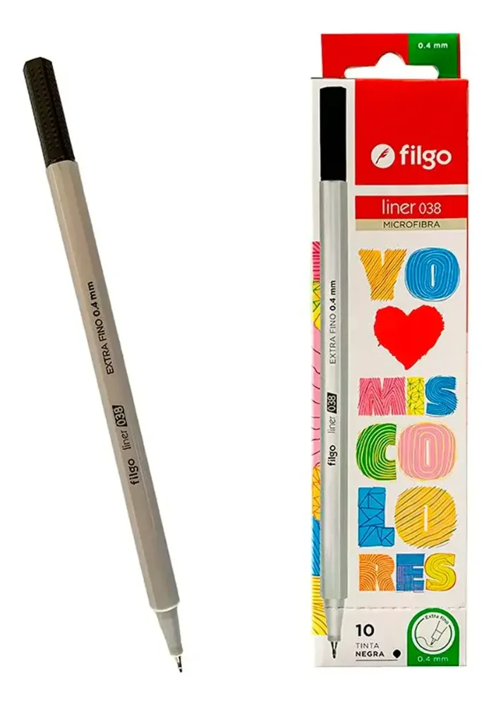 MICROFIBRA FILGO 038 NEGRA X10 UNIDADES