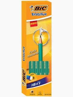 Lápiz Bic Evolution Hexagonal HB n°2 x 12 Unidades Negro