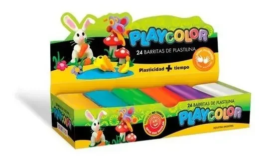 PLASTILINA PLAYCOLOR X24 PANCITOS SURTIDO.