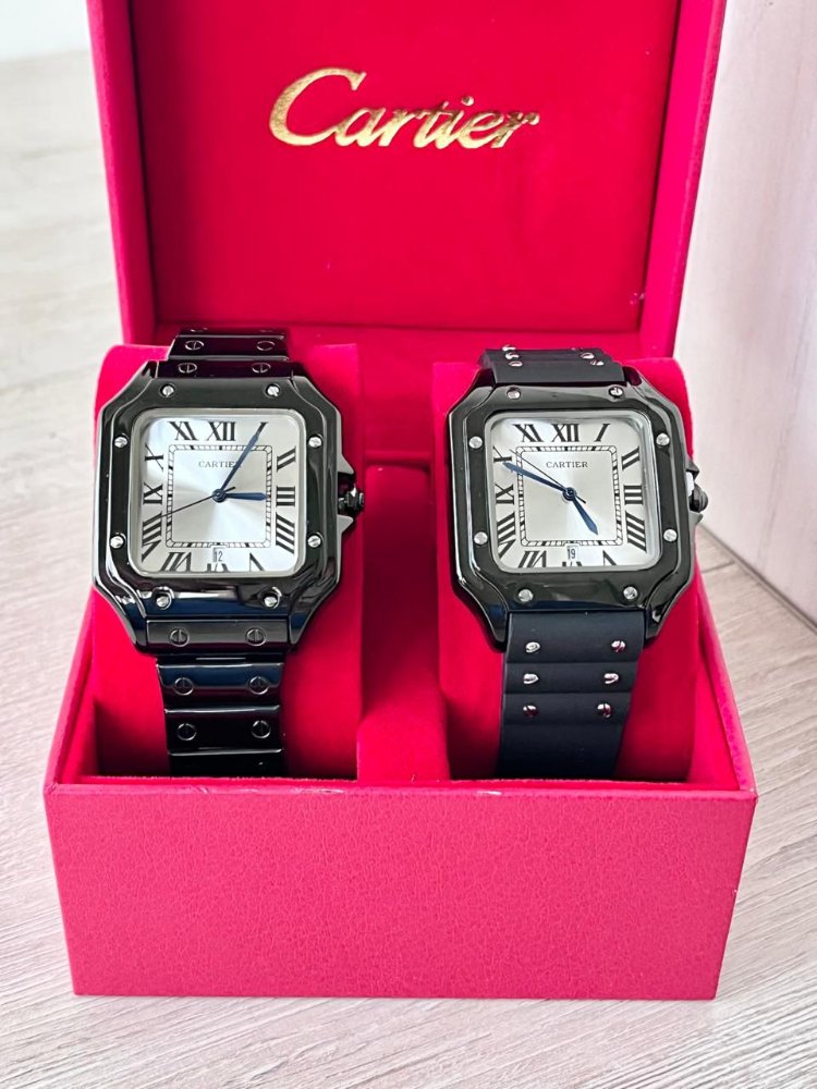 Reloj Cartier duo silicona y metalico