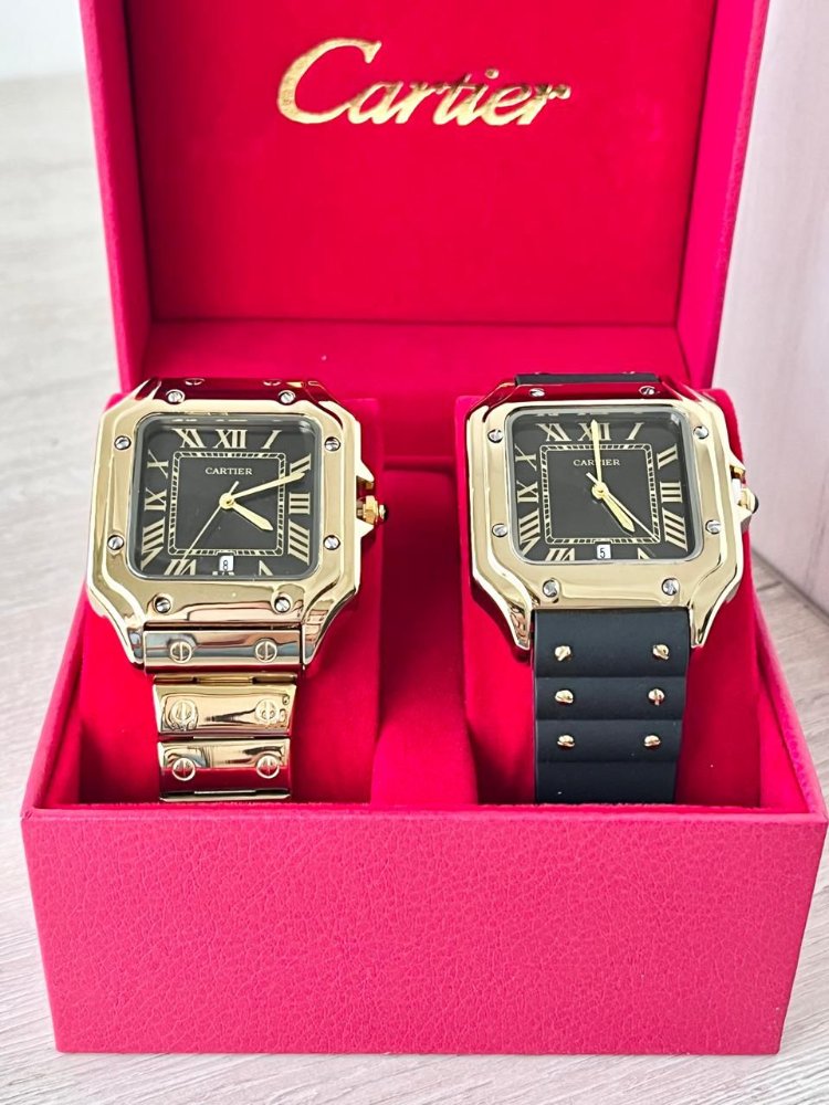 Relojes Cartier duo en caja