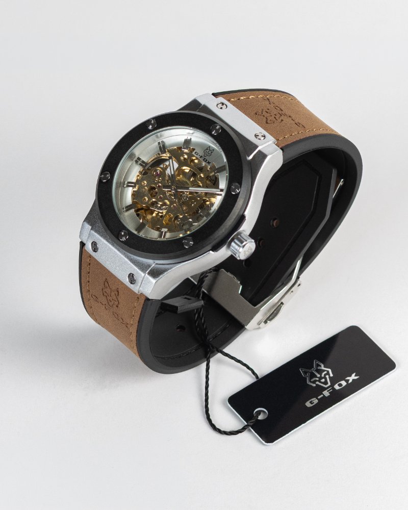 G-fox tipo Hublot automático café