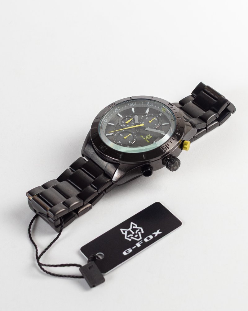 G-fox metálico crono funcional negro punteros verde