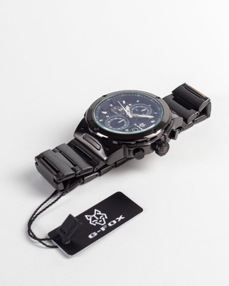 G-fox crono funcional metálico negro
