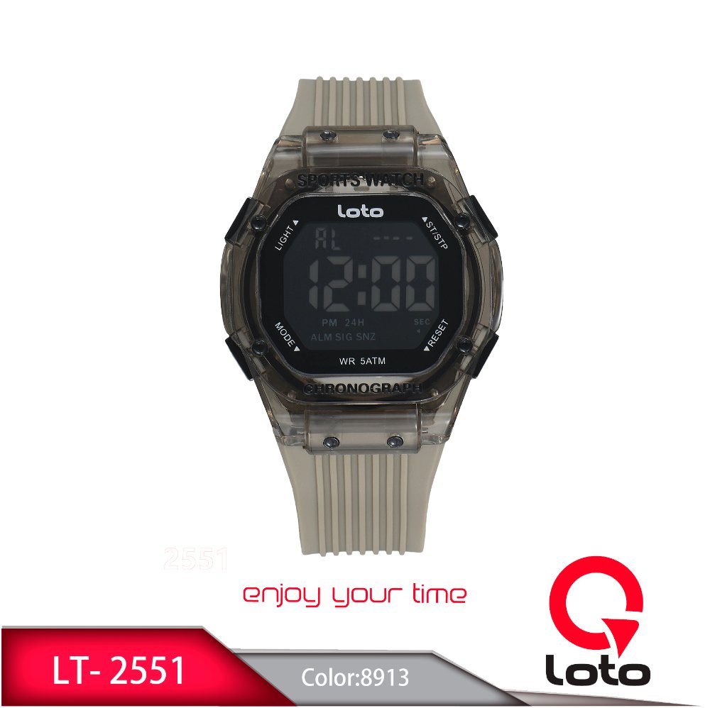 Reloj loto digital tipo Casio cuadrado