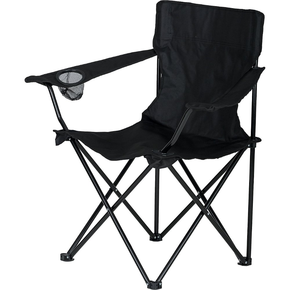 Silla plegable negra