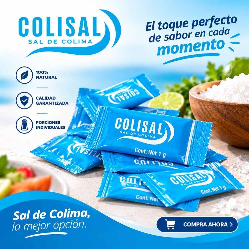 caja con 1000 pz de sal de mar 1g