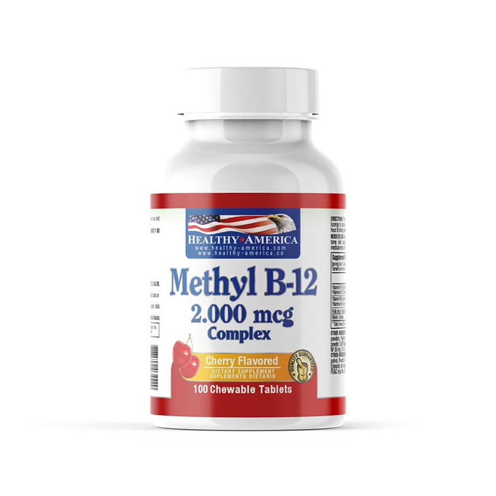 Methyl B-12 2.000 mcg Complex 100/Capsules - Healthy America
