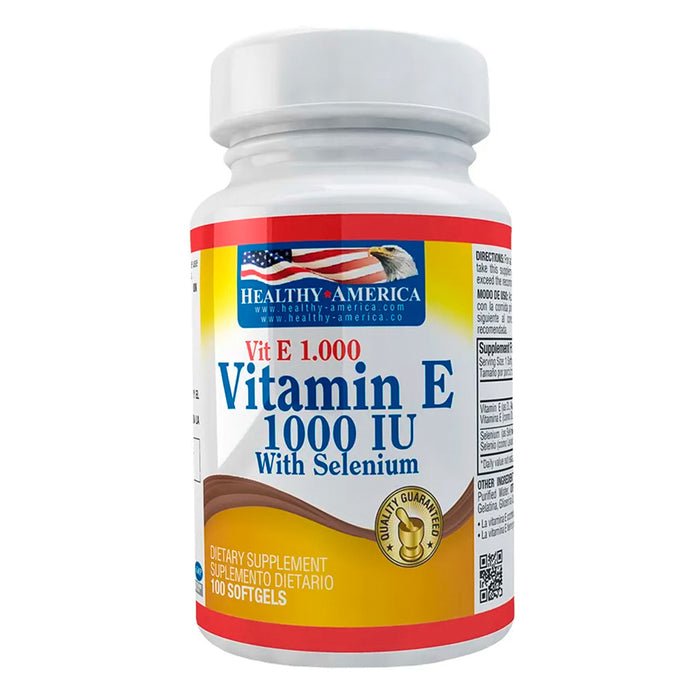 Vitamin E 1000 IU With Selenium 50/Softgels - Healthy America
