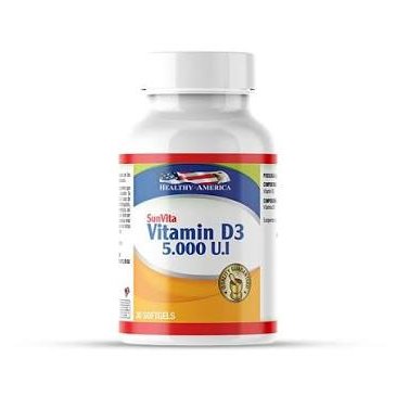 Vitamina D3 5.000 U.I. 100/Softgels - Healthy America