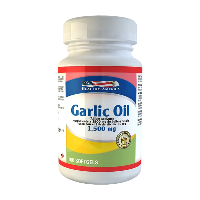 Garlic Oil 1500mg 100/Softgels Healthy America
