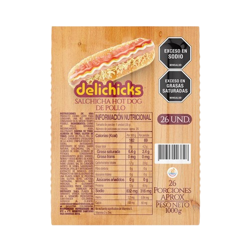 SALCHICHA DELICHICKS X26UND