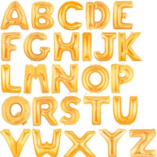Letras metalizadas 18p doradas