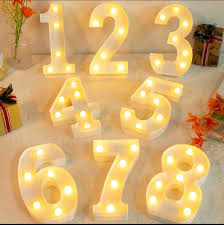 lampara de numeros