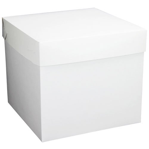 Caja cubo pequeña blanca