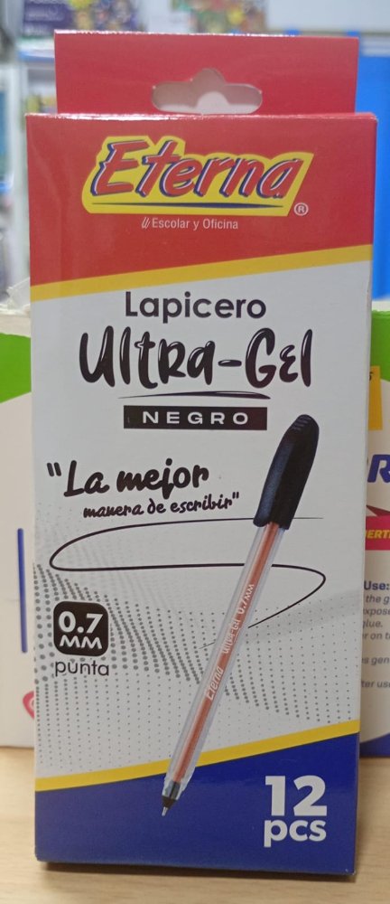 boligrafo negro gel eternal