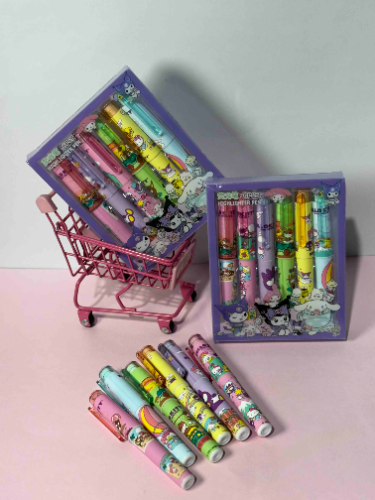 Resaltador x6 sanrio pastel