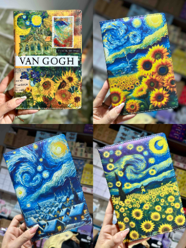 Agenda acolchada van goh hoja cuadros