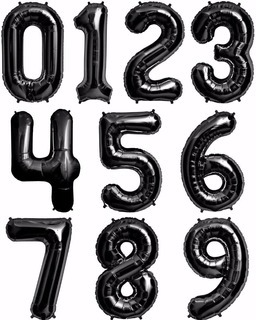 globo numero met. 16p negro