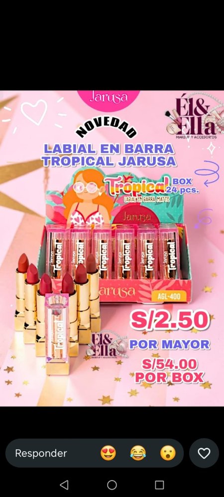 Labial en barra tropical jarussa