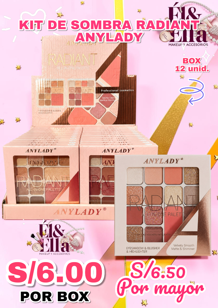 KIT DE SOMBRA RADIANT ANYLADY