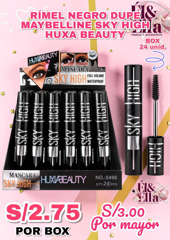 RÍMEL NEGRO DUPE MAYBELLINE SKY HIGH HUXA BEAUTY
