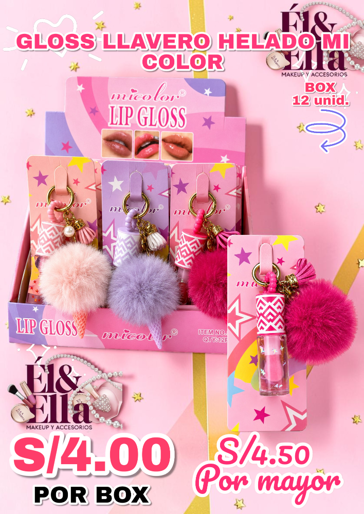 GLOSS LLAVERO HELADO MI COLOR