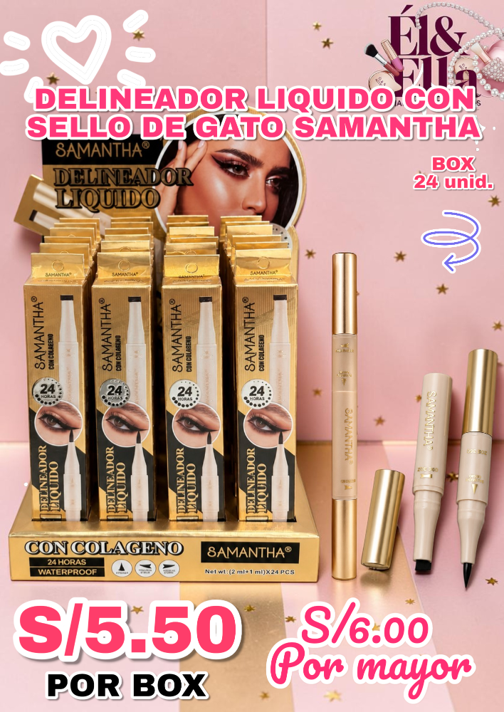 DELINEADOR LIQUIDO CON SELLO DE GATO SAMANTHA