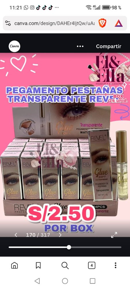 PEGAMENTO PESTAÑA TRANSPARENTE REVEL