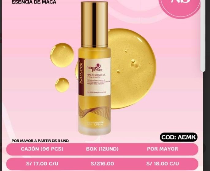 BOX DOCENA ACEITE DE MACA KARSELL