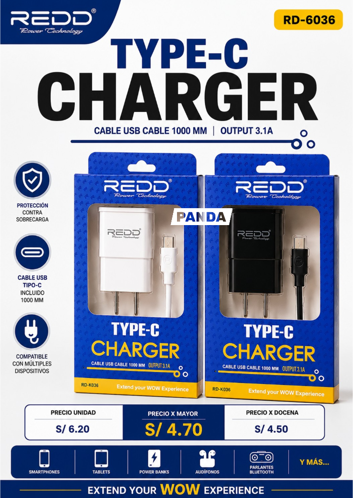 CARGADOR REDD 3.1 TC  RD-6036