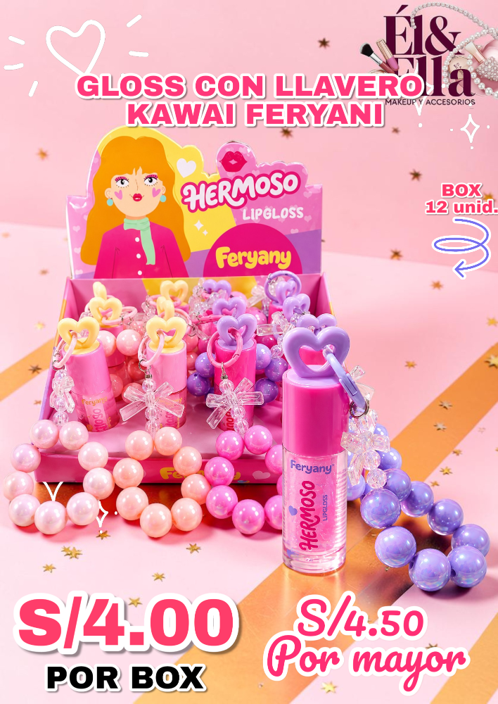 GLOSS CON LLAVERO  KAWAI FERYANI