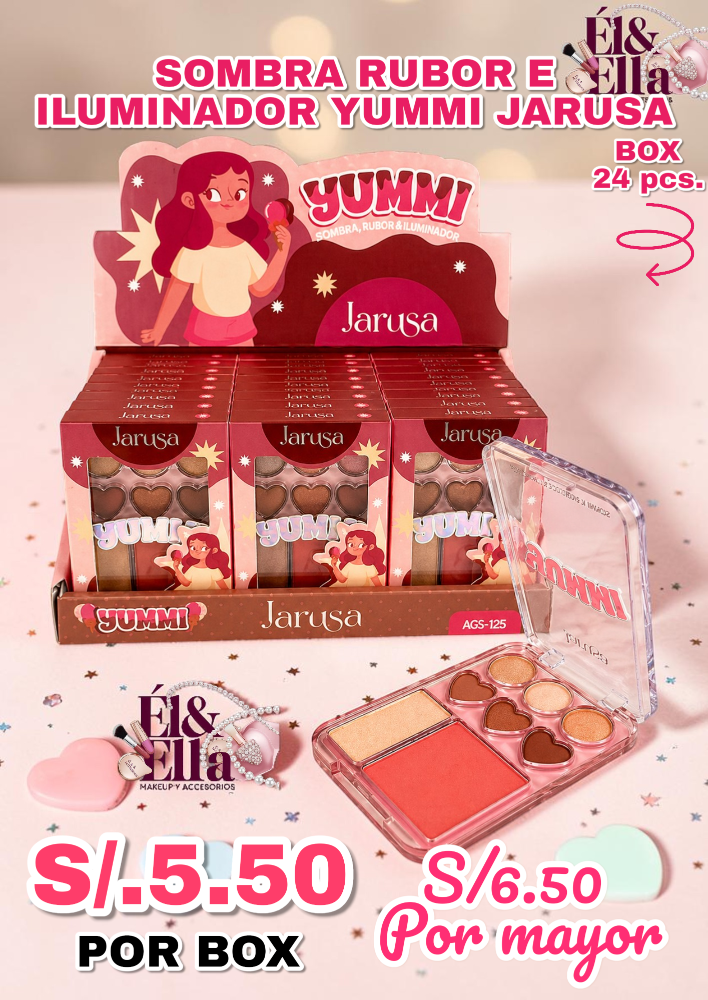 SOMBRA RUBOR E ILUMINADOR YUMMI JARUSA AGS-156