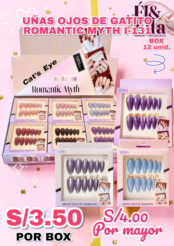 UÑAS OJOS DE GATITO ROMANTIC MYTH I-131