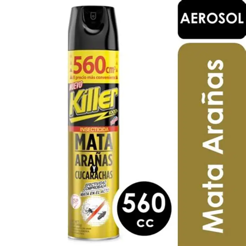 INSECTICIDA KILLER 560CC ARAÑA Y CUCARACHAS