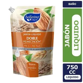 JABON BALLERINA 750ML AVENA ALMENDRA