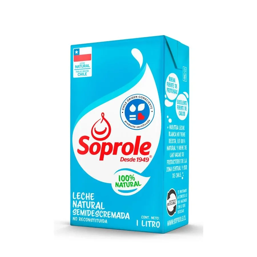 LECHE SOPROLE SEMIDESCREMADA 1L