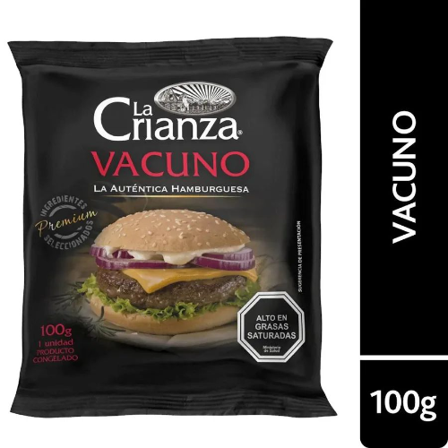 HAMBURGUESA LA CRIANZA VACUNO 100G