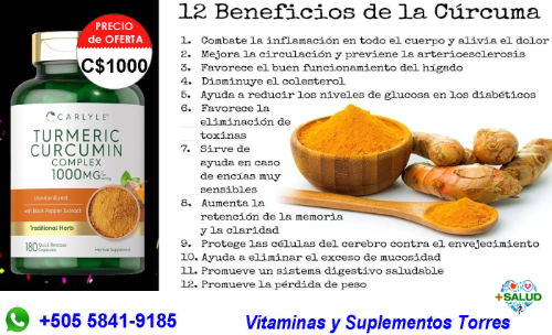 Cúrcuma Complex 1000mg con Pimienta Negra 180 Cápsulas