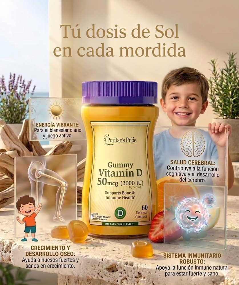 Vitamina D3 2000iu 60 Gomitas