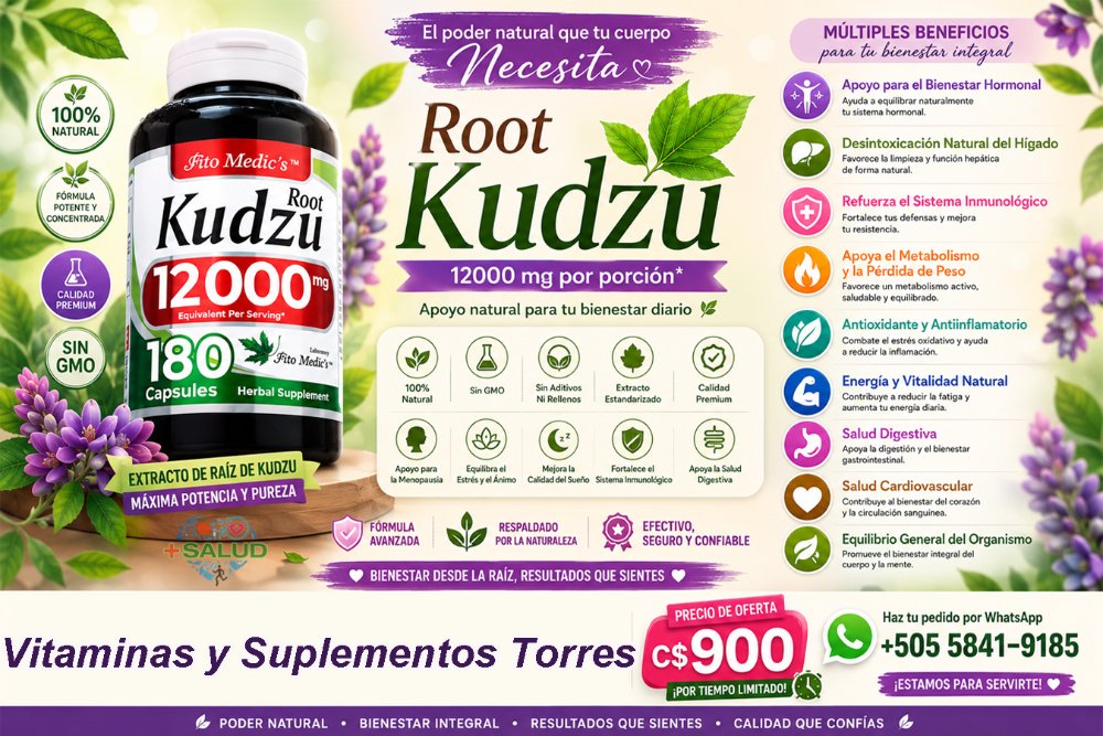 Kudzu Root 1200mg 180 Cápsulas