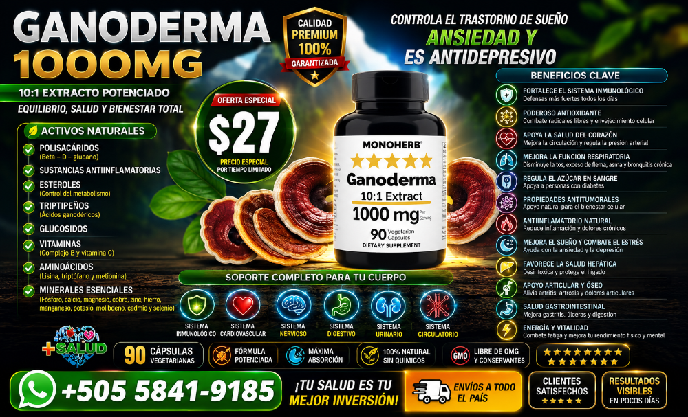 Ganoderma 1000mg 90 Cápsulas