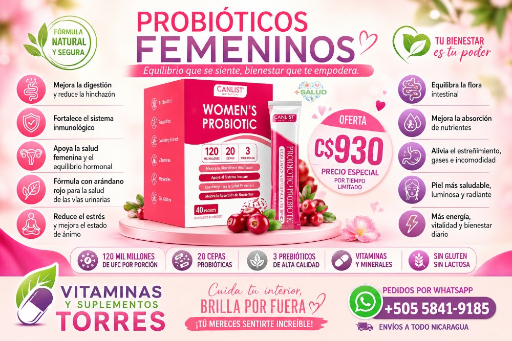 Probióticos 120 Billones 18 Cepas + Prebióticos + Cranberry 40 sobres